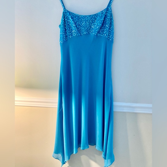 Beautiful turquoise sequinned dress 👗 - Picture 1 of 6